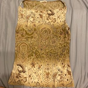 90s paisley tan top